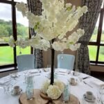 Blossom Tree Table Centrepiece on Log Slices