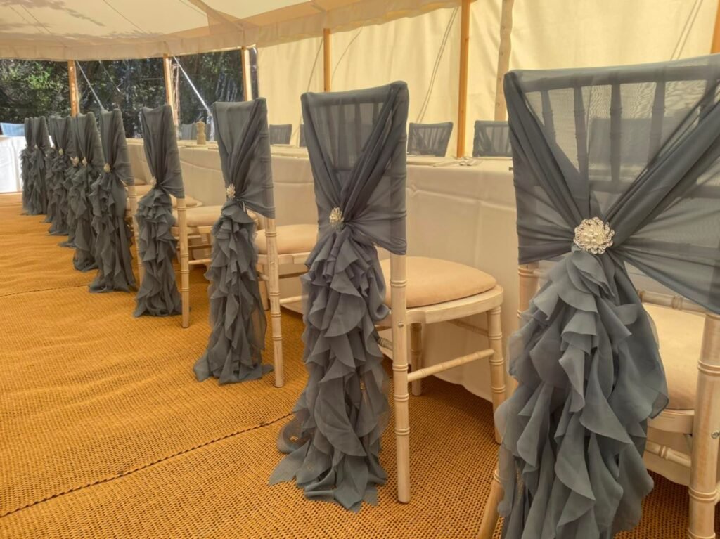 Ruffle Hoods with Silver Brooches