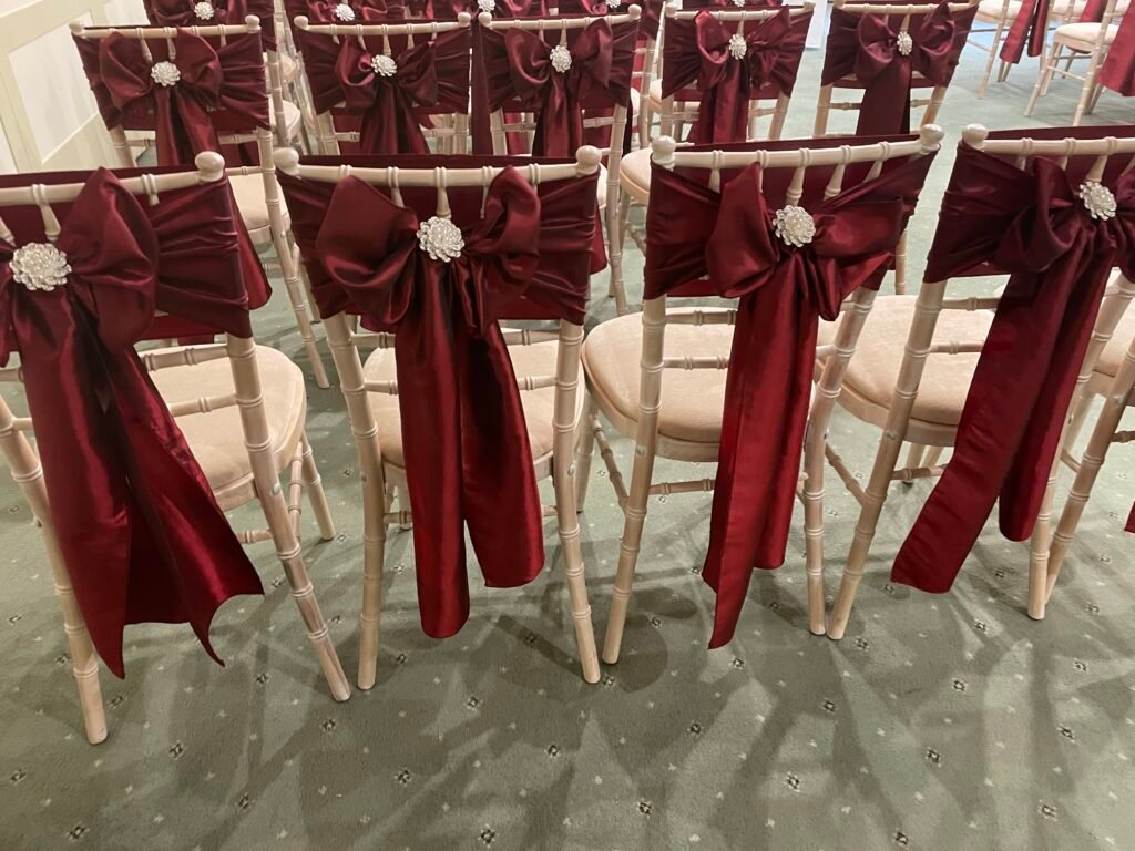 Single Sashes with Silver Brooches