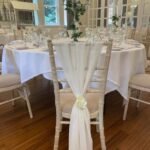 Vertical Chiffon Drape with Flower Clip