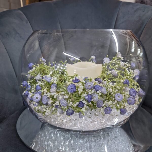 Fish Bowl Table Centrepiece on Mirror Plate