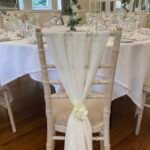 Vertical Chiffon Drape with Flower Clip