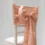 roe gold taffeta chair sash, wedding chair sashes