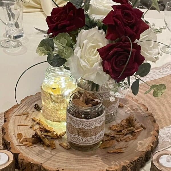 Hessian Jars, Jam Jars, Wedding Jars