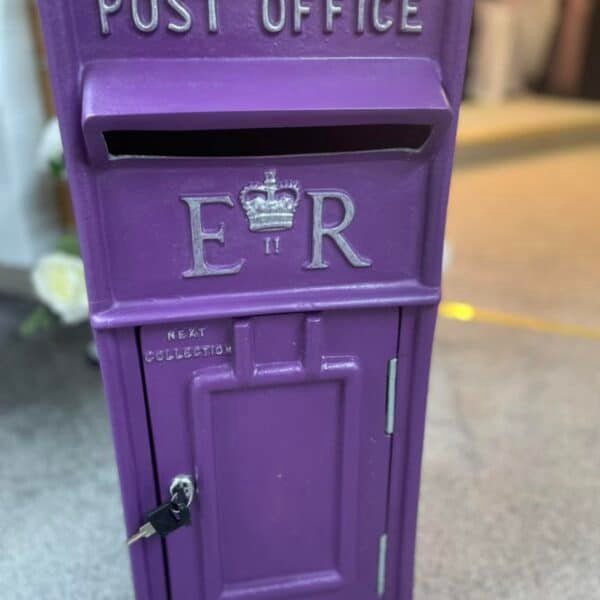 Purple Post Box, wedding post box