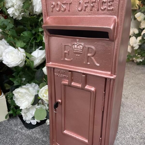 Rose Gold Post box hire, weddings