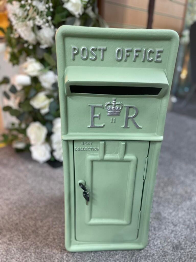 Sage Green Post Box, Wedding