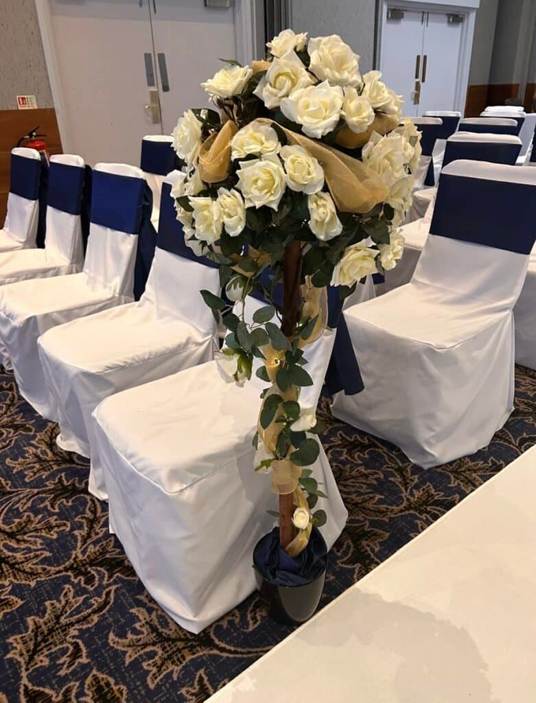 Rose Tree Aisle Decor