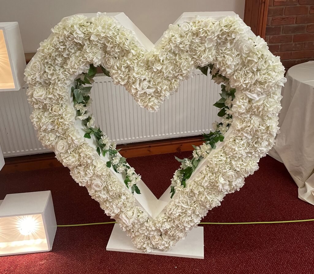 Heart Shaped Flower Wall
