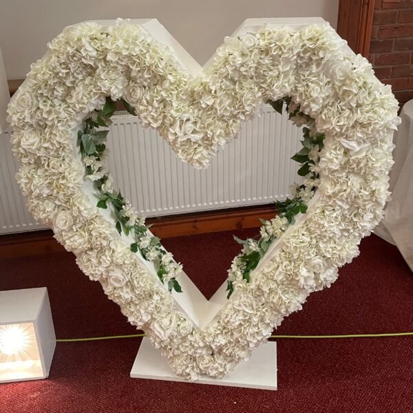 Heart Shaped Flower Wall