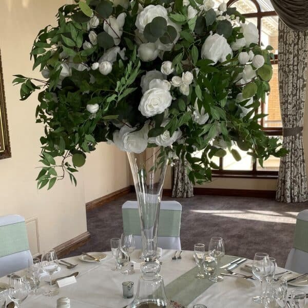 Chloe Domes, Large centrepieces, artificial flowers