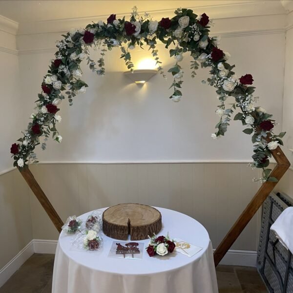 Rustic Floral Hex Backdrop